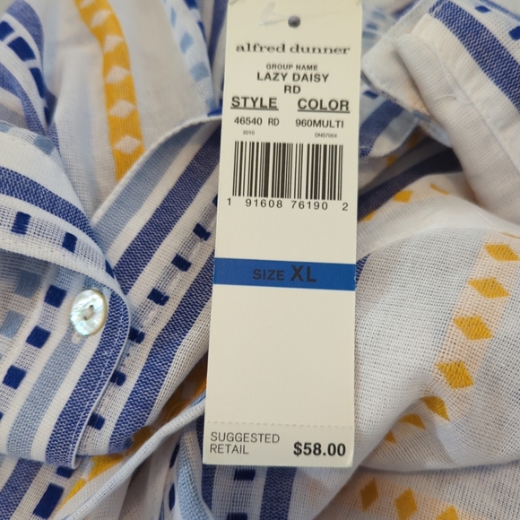 Alfred Dunner Multi Color 3/4 Sleeve Blouse/ Tunic Top XL Spring! - Picture 11 of 11